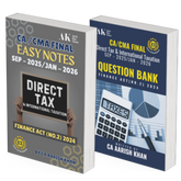 CA/CMA Final (New Scheme) Direct Tax & International Taxation (Easy Notes + Question Bank) Combo Book Set by CA Aarish Khan